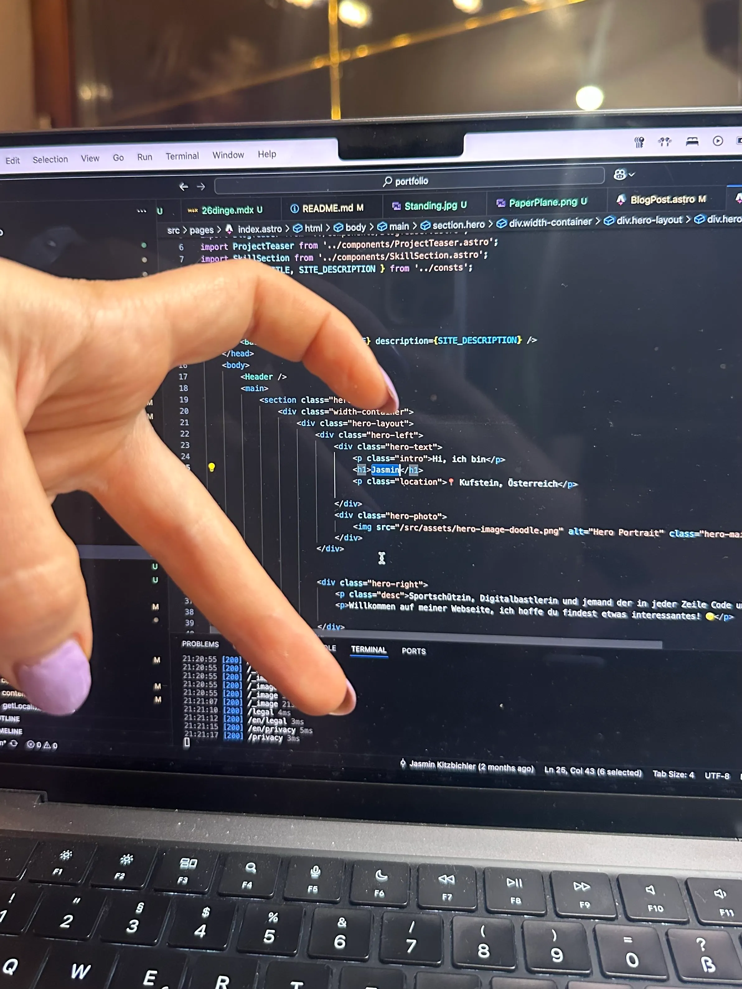 Bildschirm mit Code