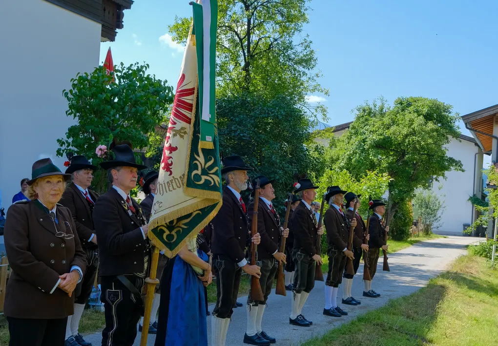 Die Thierberger Schützen an Frohnleichnam